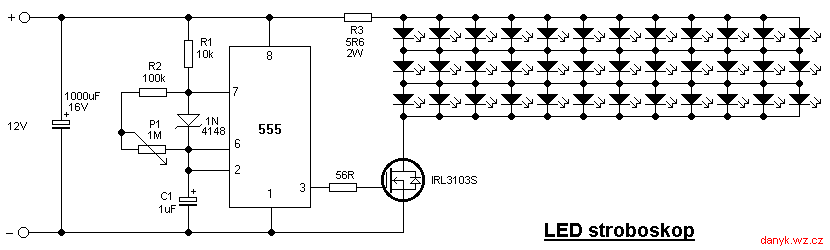 Стробоскоп светодиодный MAKSILED ML-STR-ER3528-G 0.5Вт, 220В, IP65, 7LED, зеленый